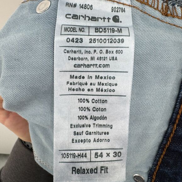 CARHARTT Relaxed Fit Blue Jeans Size 54x30 - Picture 10 of 10